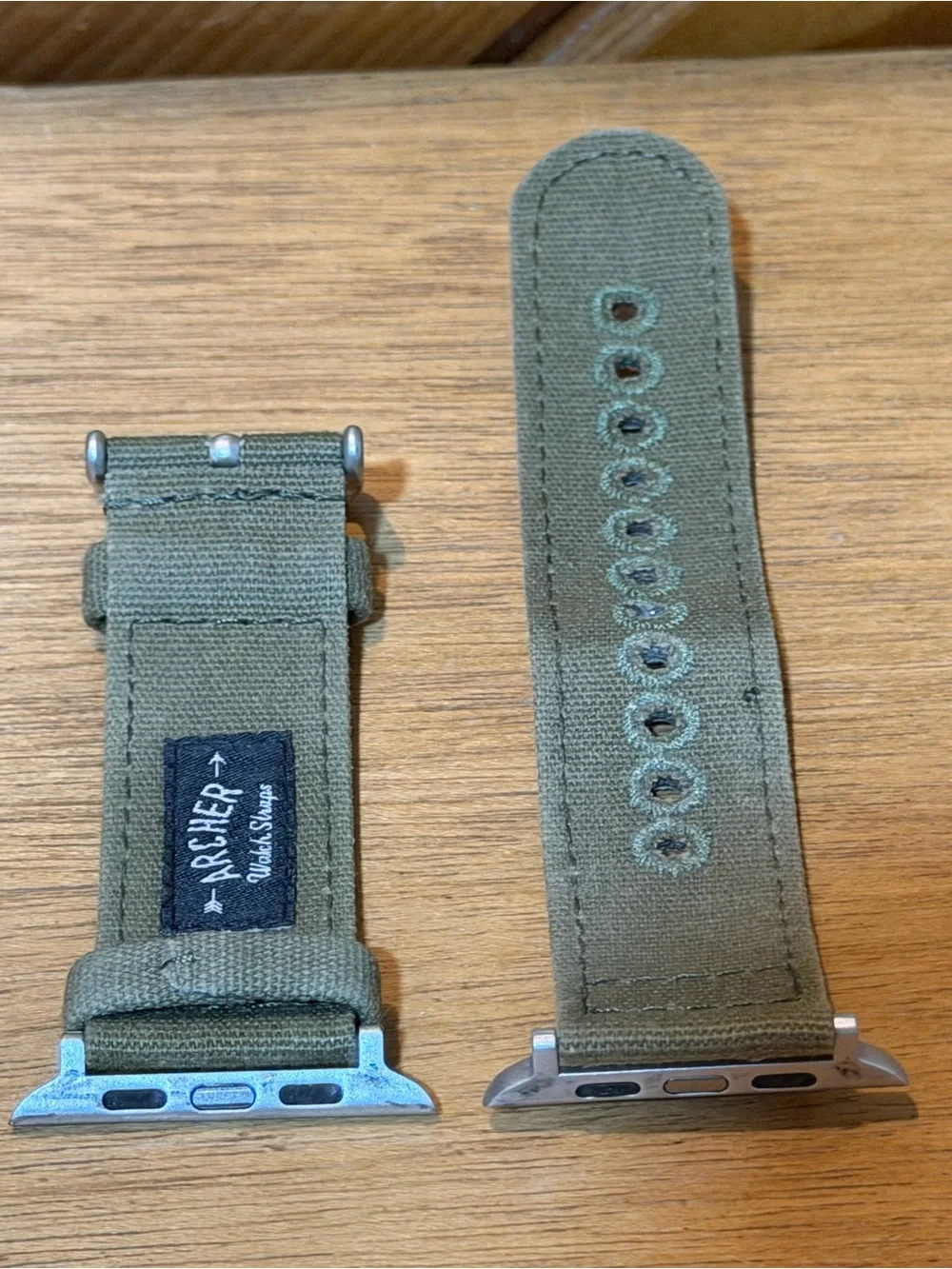 Archer Men's Olive Green Canvas Watch Strap for Apple Watch Ultra